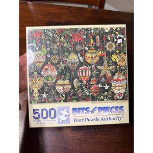Bits and Pieces 500 Piece Puzzle Christmas Ornaments Barbara Behr Sealed